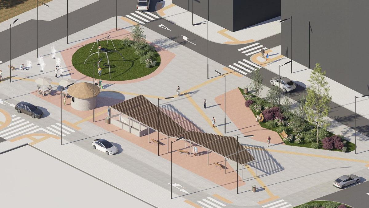Fuente rota y espacio deteriorado: la Plaza de la Montañeta de Alicante un área que pide renovarse