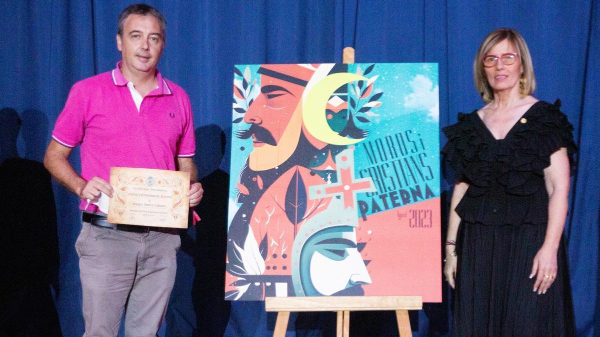 Sergio Iborra tras ganar el premio al mejor cartel en Paterna en el 2023