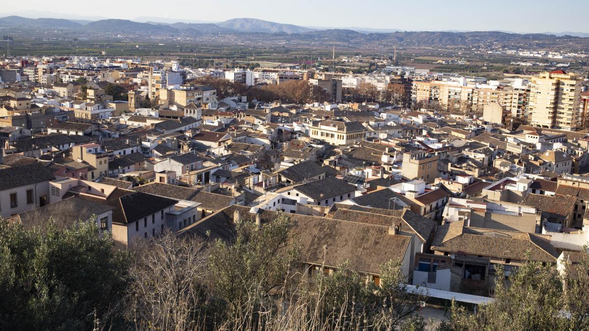 Vista del casco antiguo de Xàtiva desde el Bellveret.