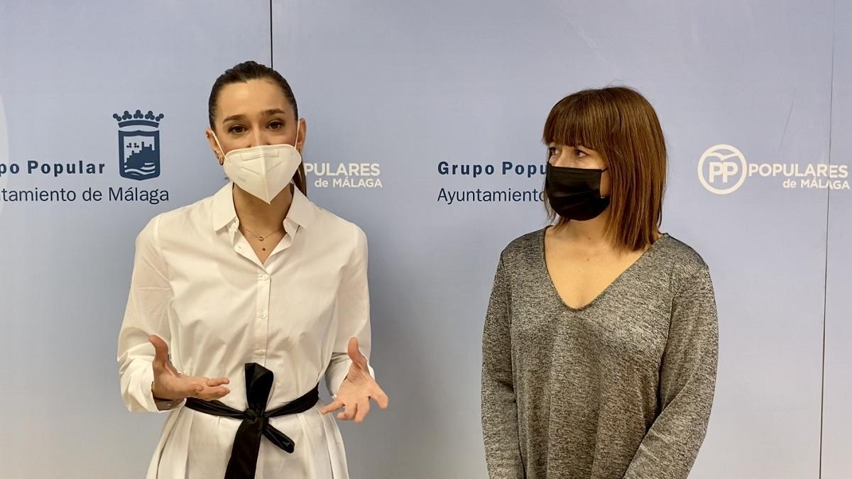 Elisa Pérez de Siles y Ruth Sarabia, hoy en rueda de prensa.