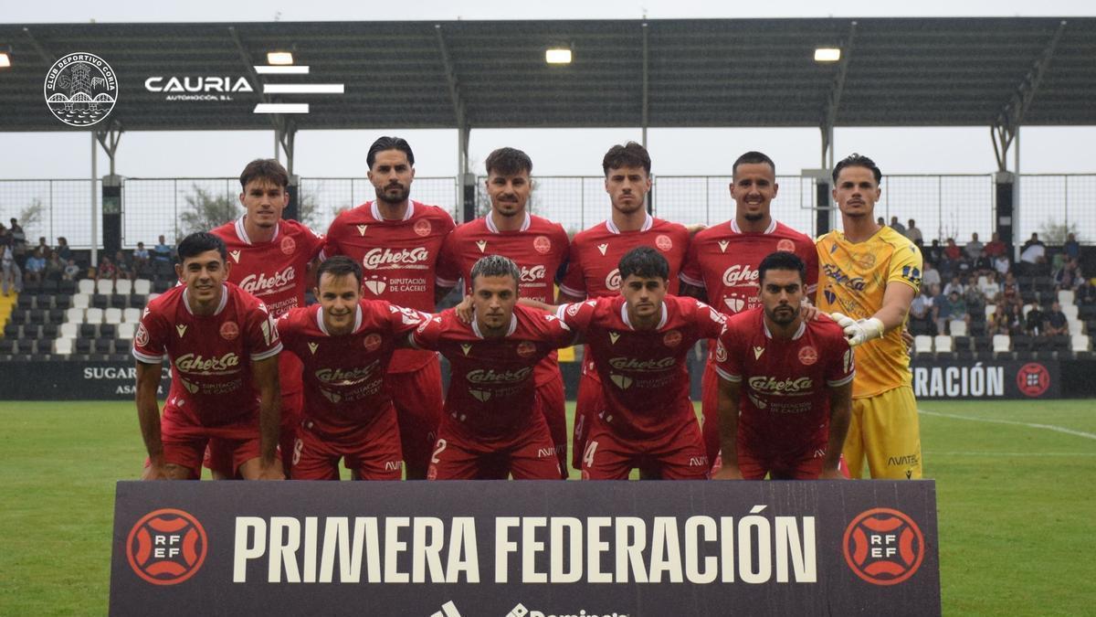 Primer once del Coria en Primera Federación.
