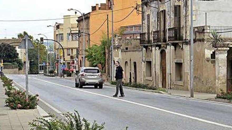 L&#039;N-II al seu pas pel municipi de Bàscara.