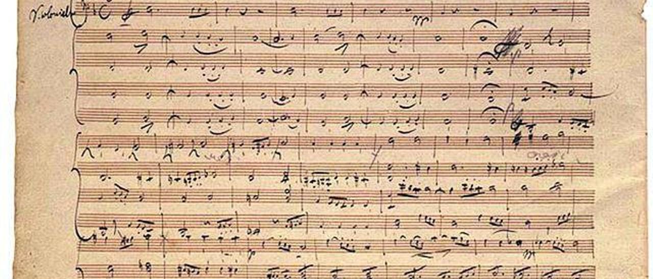 Manuscrit de La mort i la donzella de Schubert.