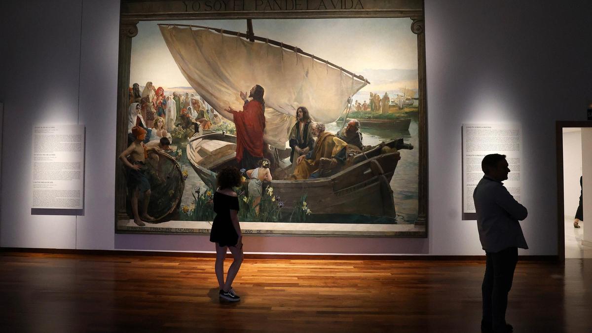 Valencia VLC presentacion de a ubicacion definitiva del cuadro de Joaquin Sorolla Yo soy el pan de la vida en el museo de Bellas Artes de Valencia