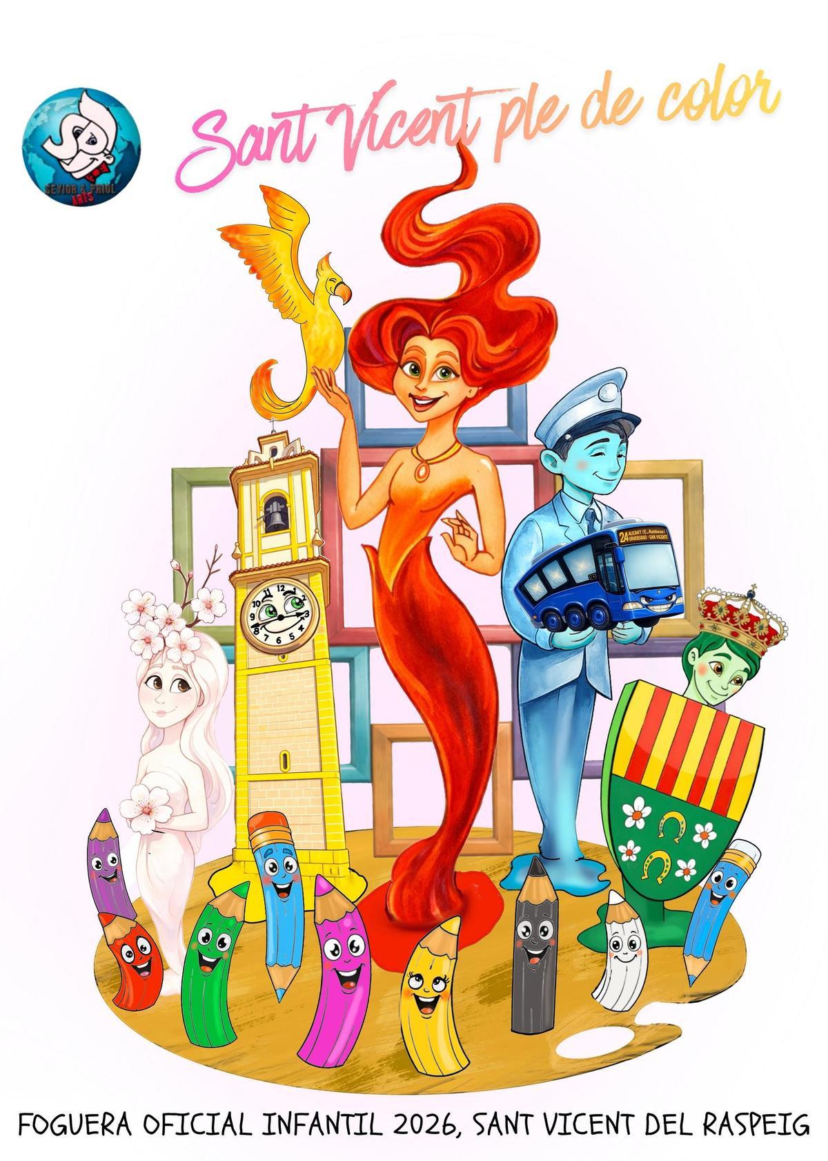 Boceto de la hoguera oficial infantil