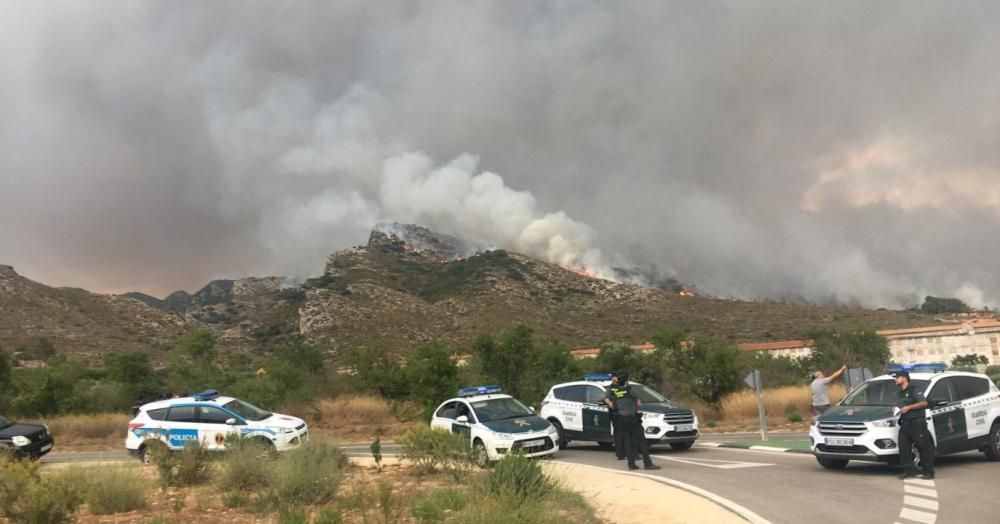 Incendio forestal en Llutxent