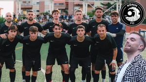 El XI inicial de Ronin FC, el equipo de Ibai Llanos, ante el Premià