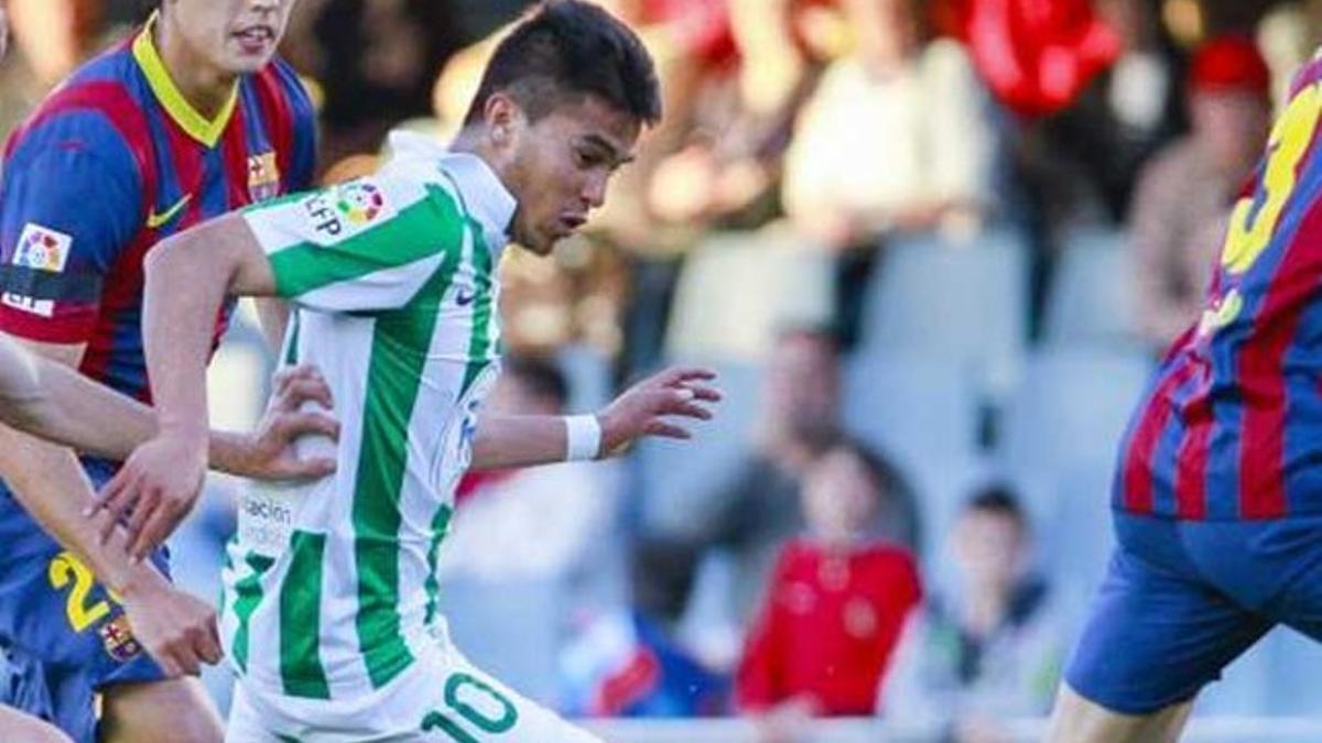 Espejo, durante un partido frente al Barça B en el MIniestadi