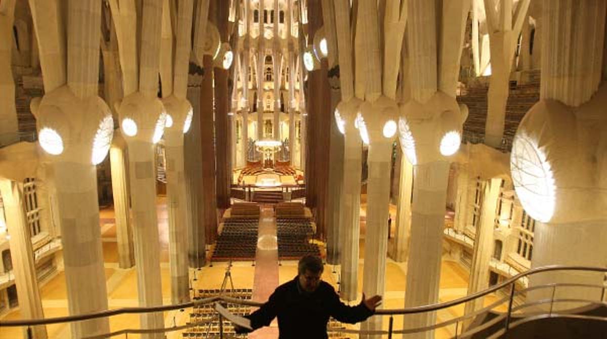 La iluminación de la Sagrada Família sigue las ideas que pensó Gaudí, que imaginó técnicas que en su época no existían