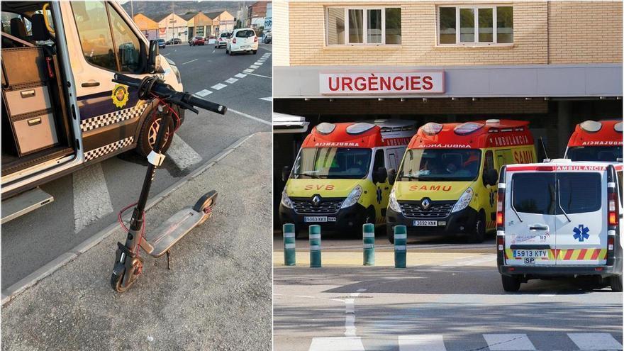 Ferito un uomo di 40 anni dopo un incidente tra un'auto e un monopattino elettrico a Castelló
