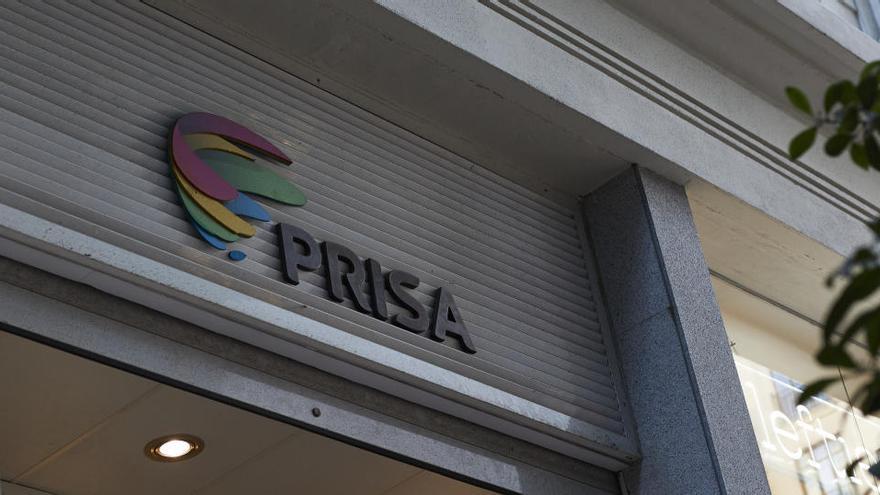 Logo del Grupo Prisa en su domicilio Social.