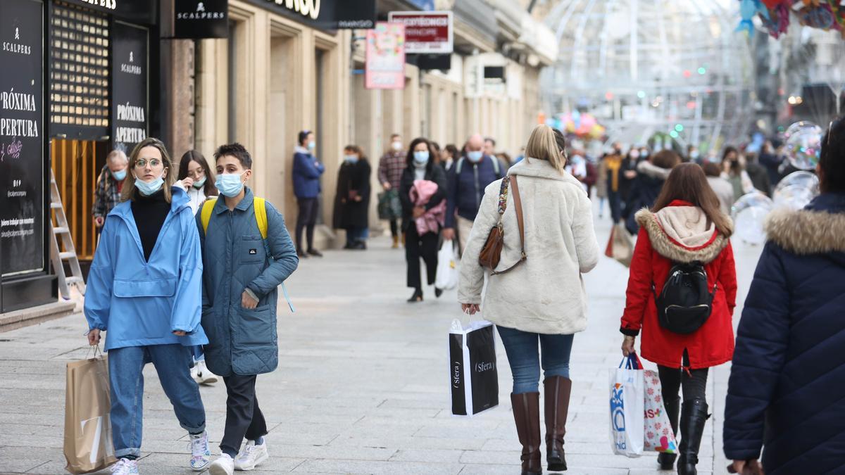 Calle Príncipe durante las últimas rebajas de invierno