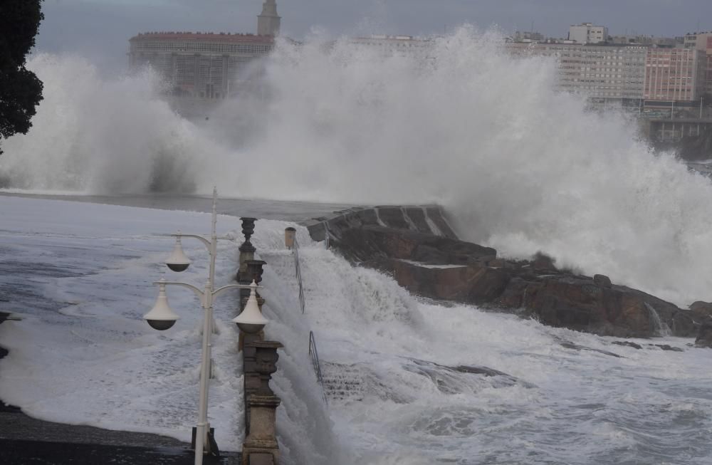 Temporal de viento en A Coruña