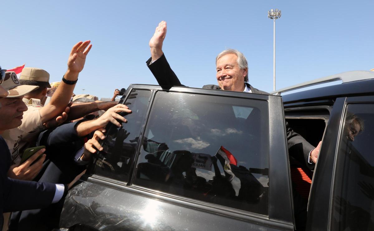 UN Secretary-General Antonio Guterres holds press conference at Rafah border crossingAntonio Guterres secretario general ONU en Rafa