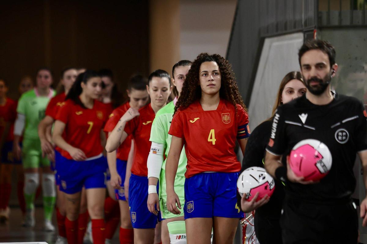 La selección española femenina sub-23 de fútbol sala, en Oviedo La selección española femenina sub-23 de fútbol sala, en Oviedo