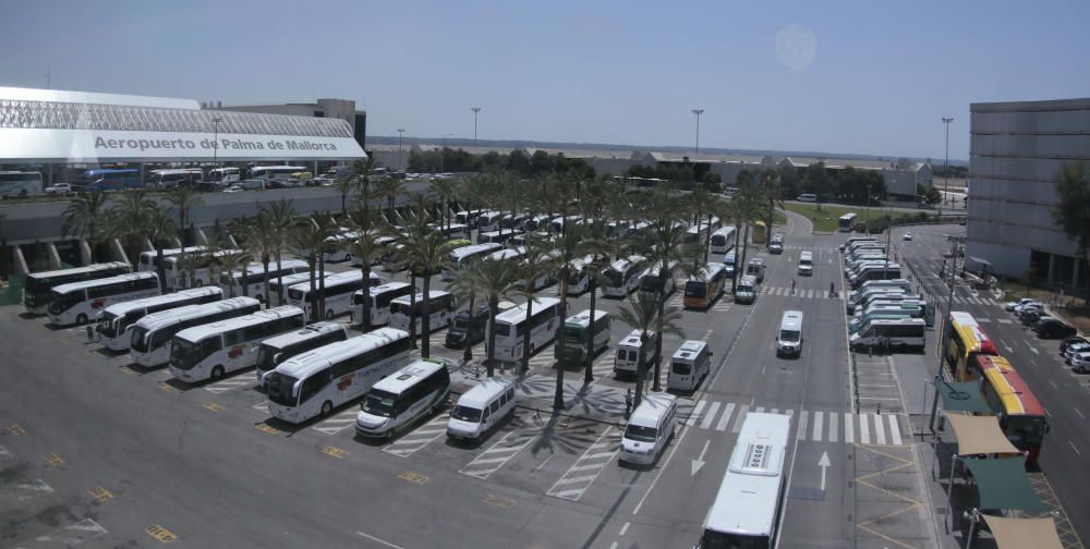 Protesta en el aeropuerto para denunciar "que el turismo mata a Mallorca"