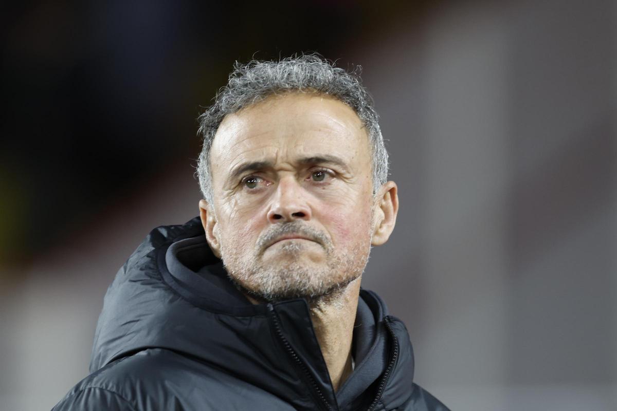 Luis Enrique, durante el Mónaco-PSG
