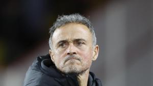 Luis Enrique, durante el Mónaco-PSG