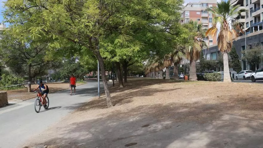 Mal estado y dejadez del parque de la avenida Goleta de Alicante