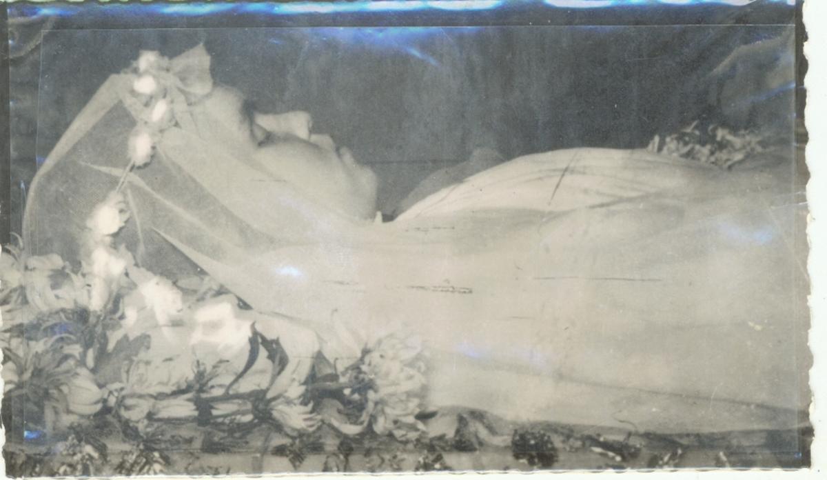 Imatge de la capella ardent de Josefina Vilaseca, el 1952