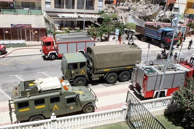 Derrumbe de un edificio de viviendas en Los Cristianos