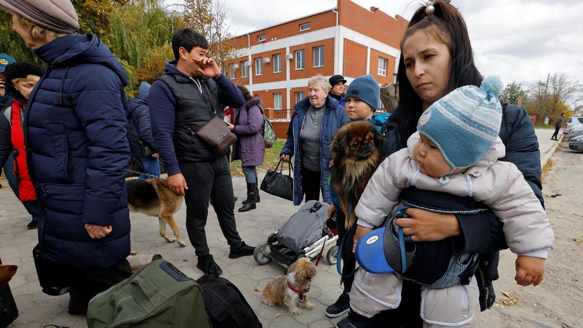 Evacuación de civiles de la ciudad ucraniana de Jersón