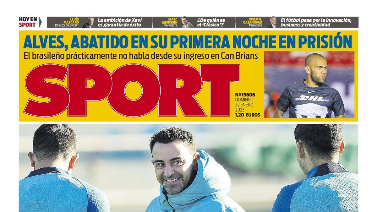 Esta es la portada SPORT de hoy domingo 22 de enero