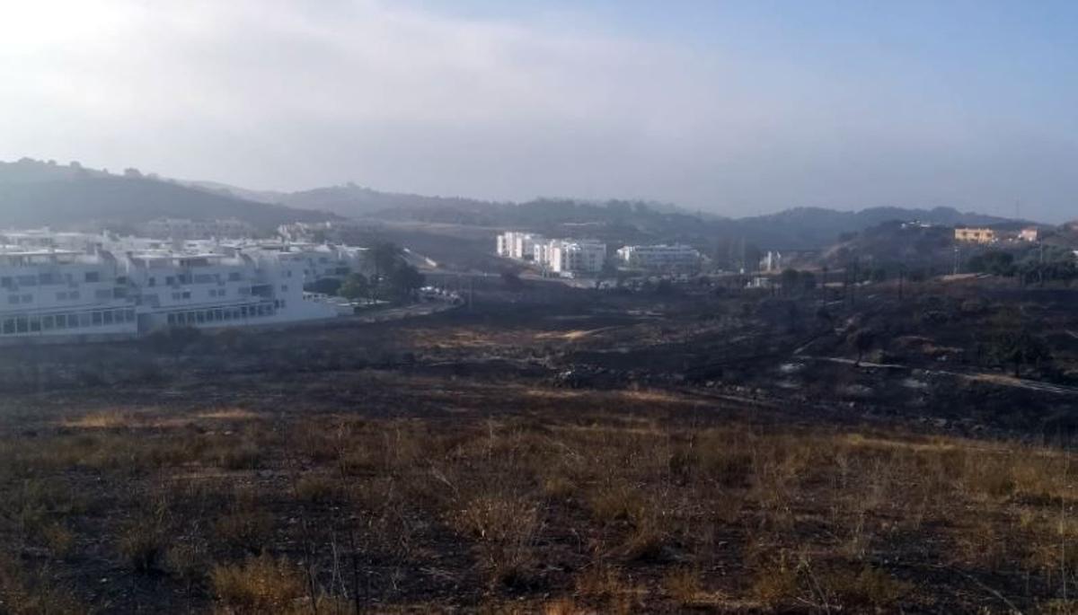 Incendio forestal estabilizado en Mijas a 27 de julio de 2022