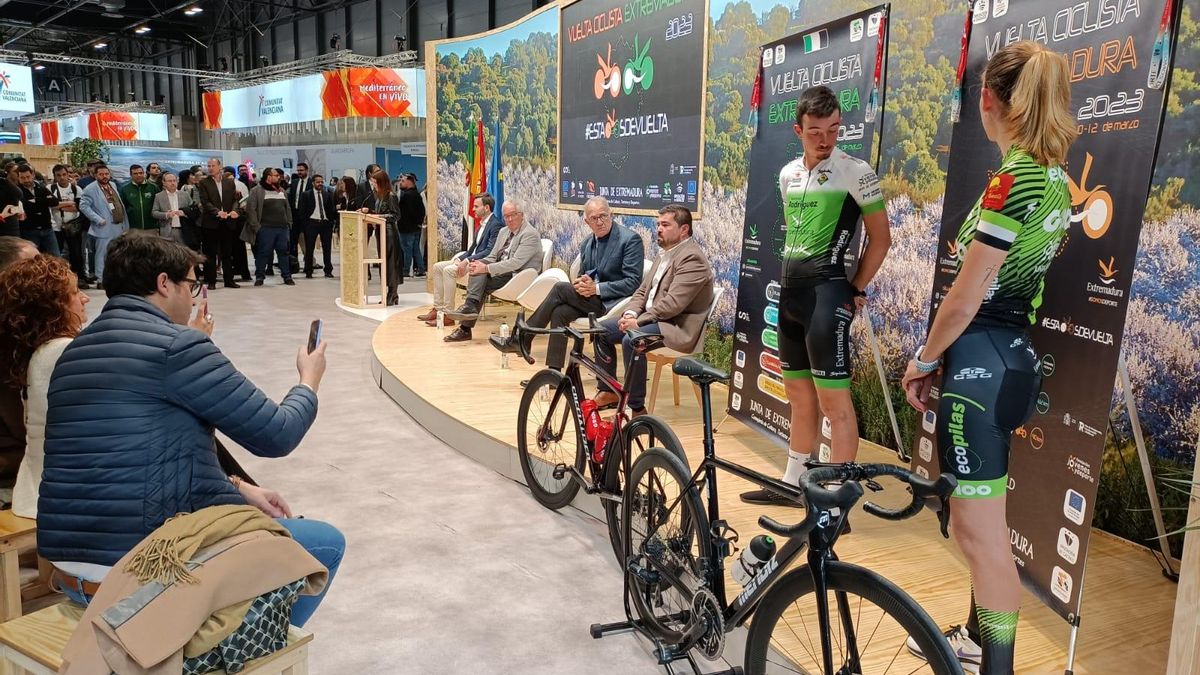 Presentación este jueves en Fitur de las Vueltas a Extremadura masculina y femenina.