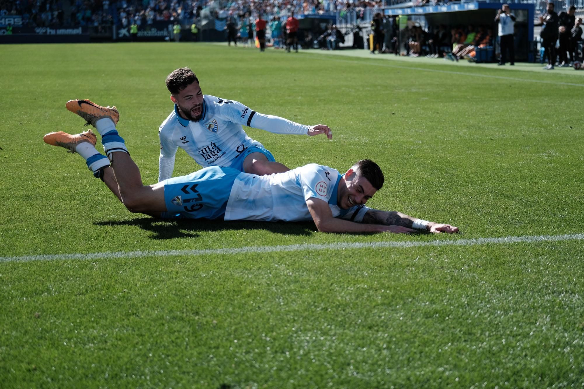 Una imagen del Málaga CF - Atlético Baleares en La Rosaleda.