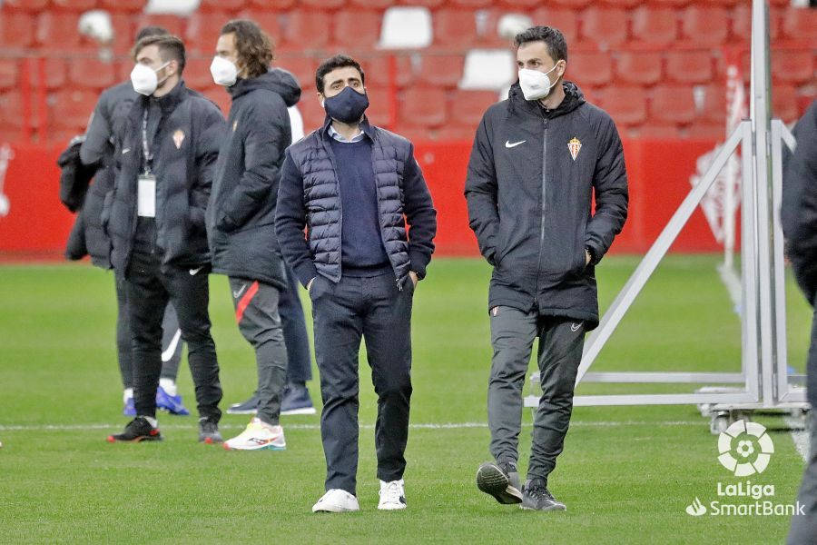 Partido de la Liga Smartbank entre el Sporting y el Málaga CF