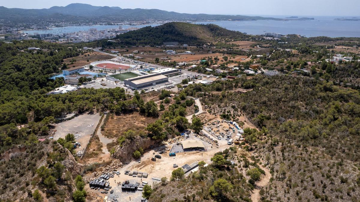 La cantera de la polémica fiesta egipcia, vista desde el aire.