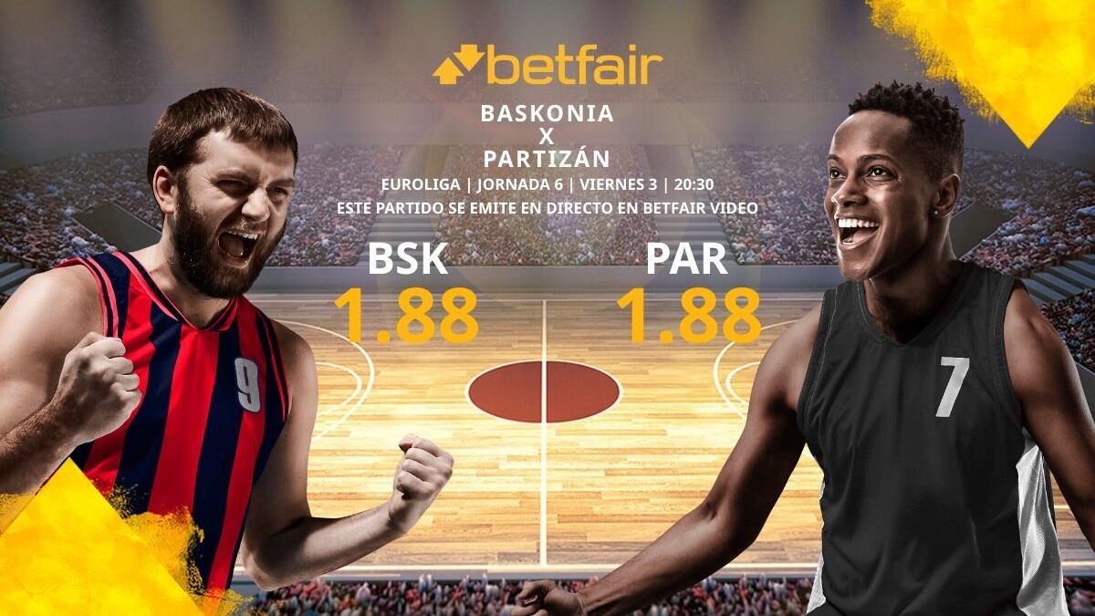 Saski Baskonia vs. BC Partizán: horario, TV, estadísticas, clasificación y pronósticos