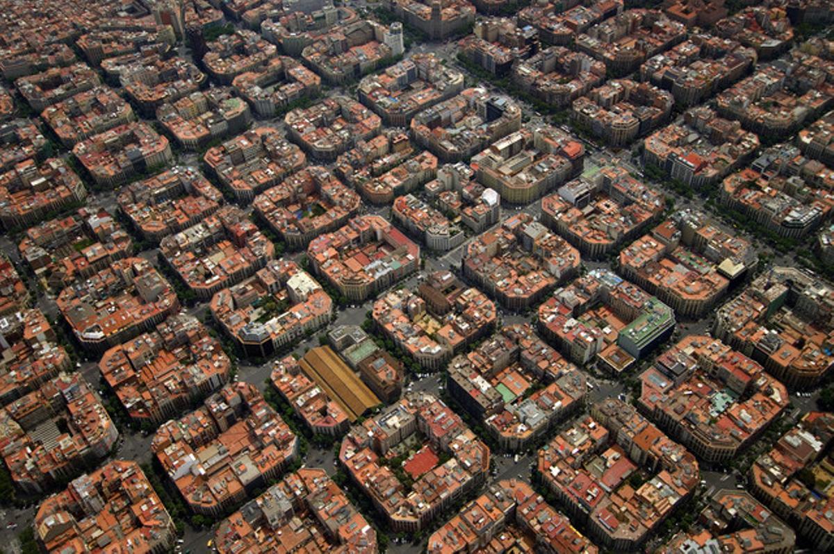 Vista aérea de la ciudad de Barcelona