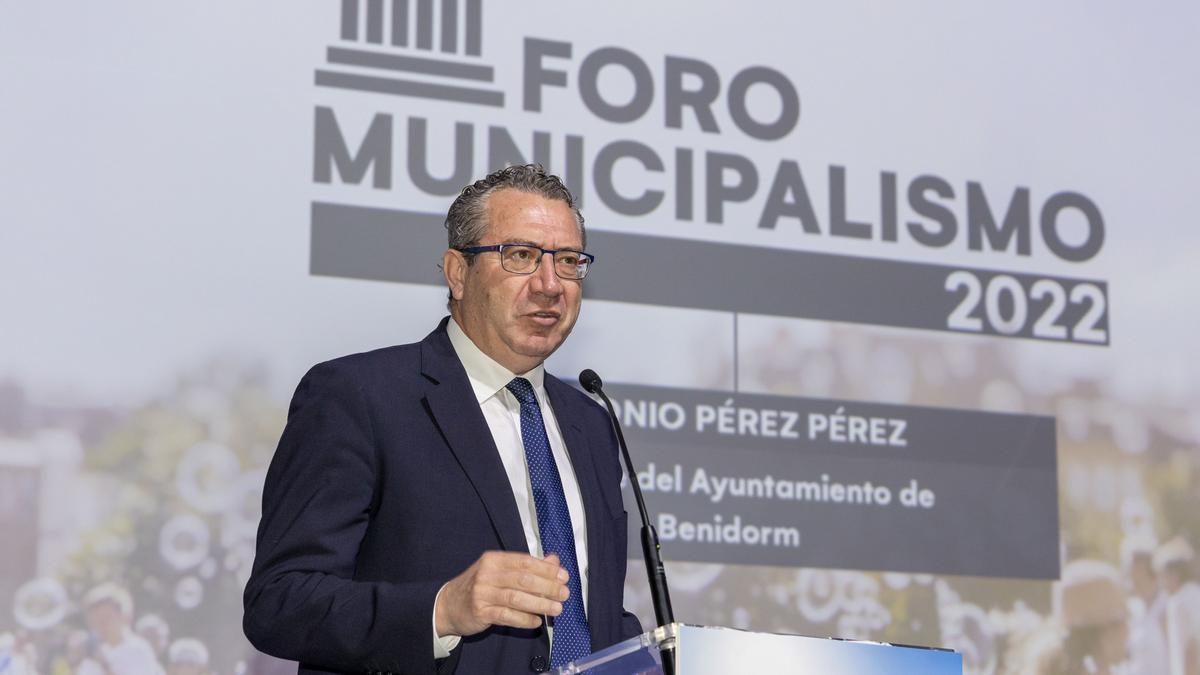 El alcalde de Benidorm, Toni Pérez, durante su intervención en el Foro.