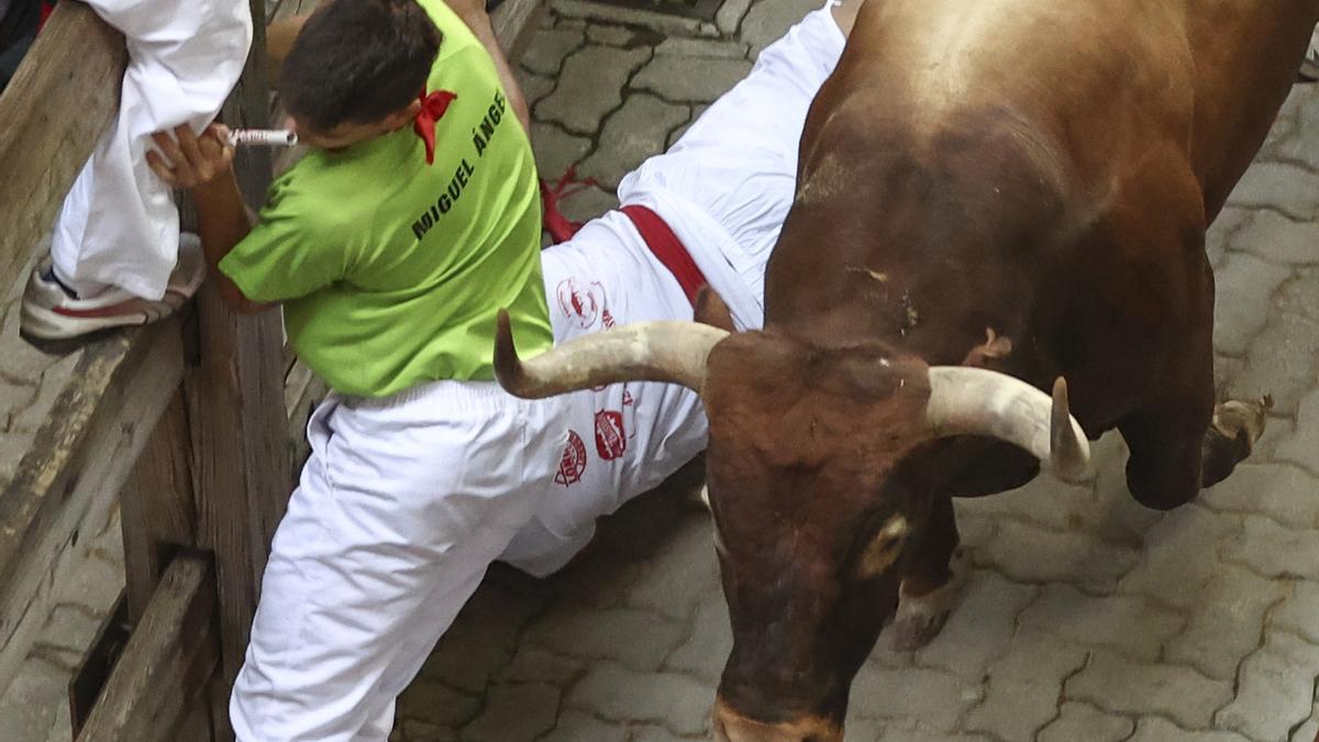 Octavo y último encierro de las fiestas de San Fermín.