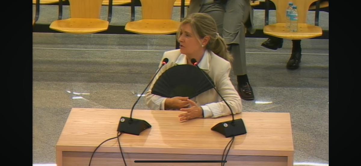 Rosalía Iglesias, durante su declaración en el juicio de la Kitchen