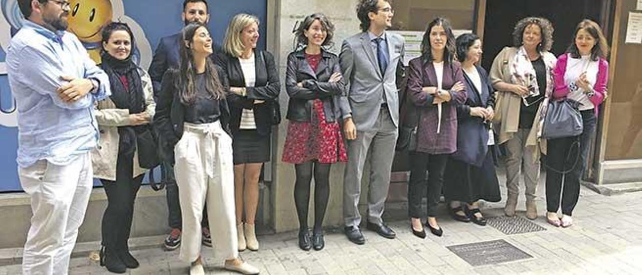 Los profesionales de los juzgados de Manacor pararon simbólicamente ayer a mediodía.