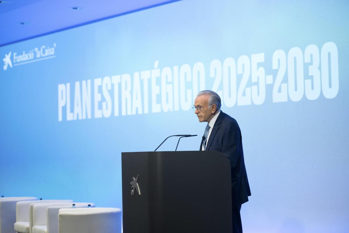 Isidro Fainé, presidente de La Caixa, durante el acto de este miércoles. Isidro Fainé, presidente de La Caixa, durante el acto de este miércoles.