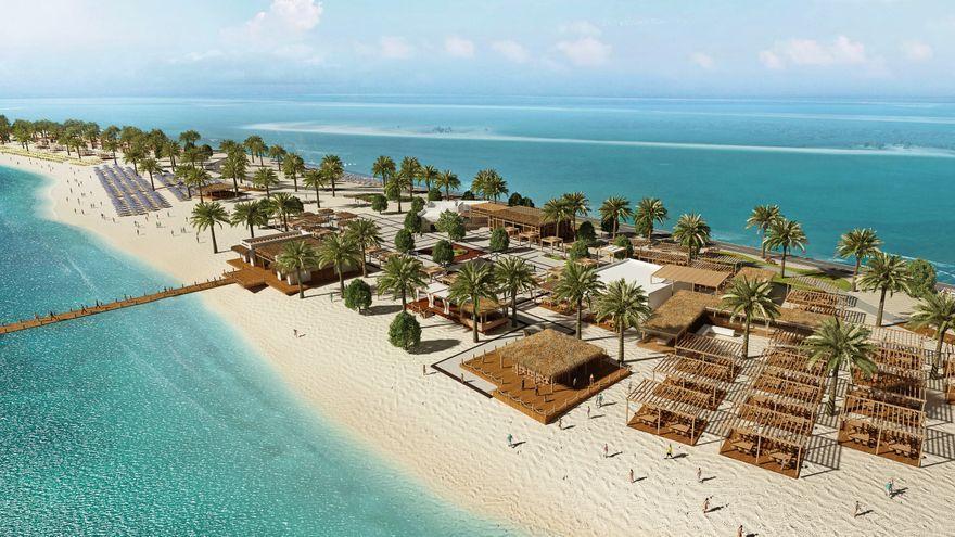 Playa artificial de Sir Bani Yas.