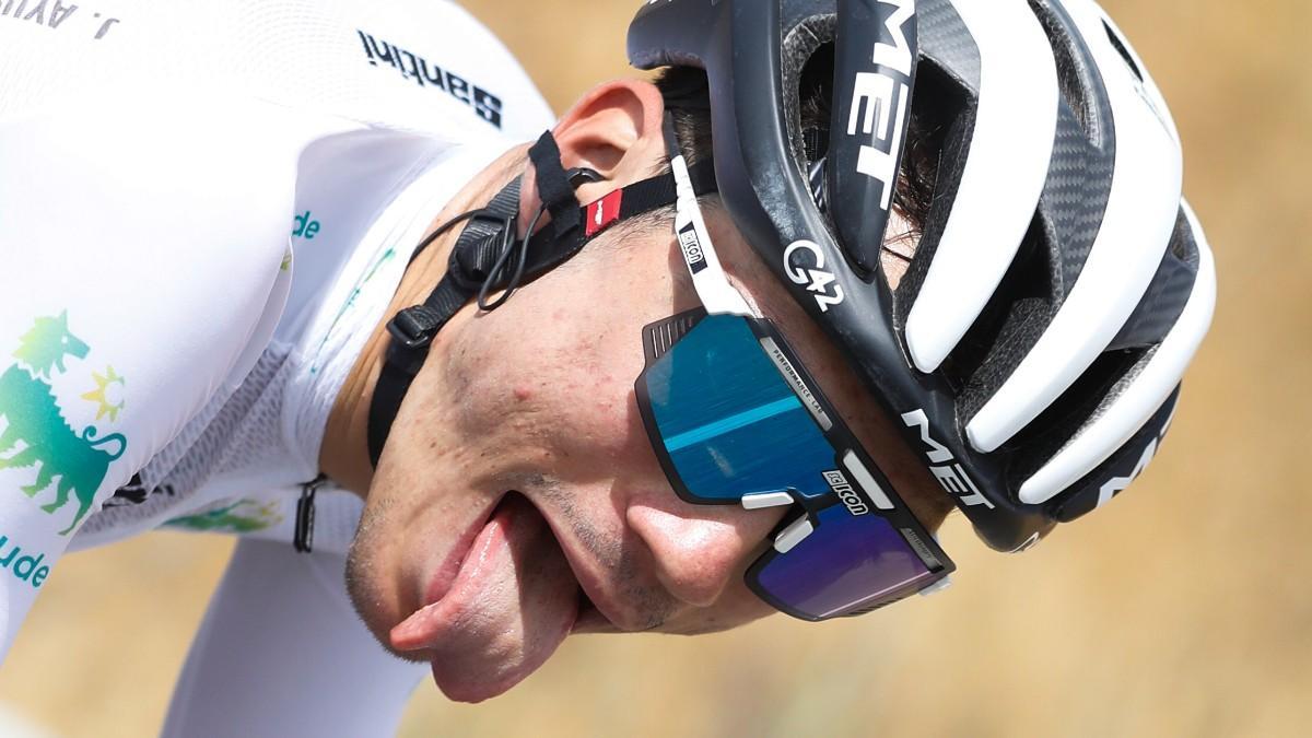 Ayuso, durante la etapa de hoy