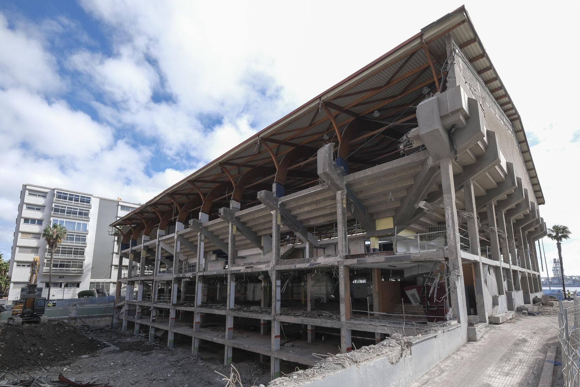 Estado de las obras de demolición del Centro Insular de Deportes