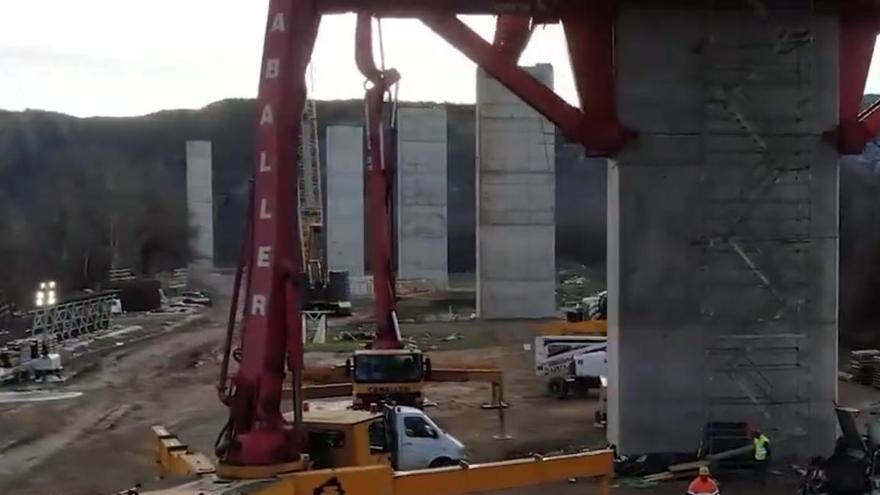Las obras de la variante este de la A-23 en Sabiñánigo superan el 80% de ejecución