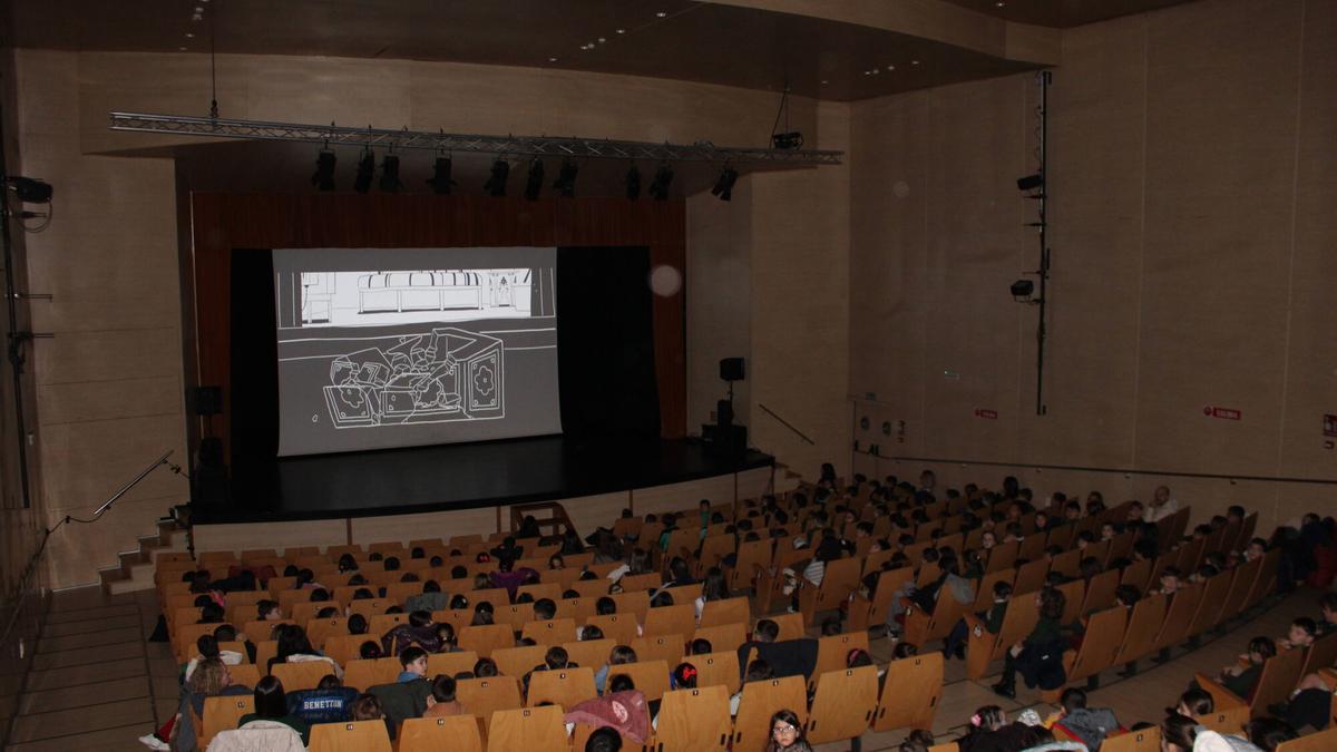 Una jornada de "Cine en la Enseñanza", el pasado curso en Mieres.