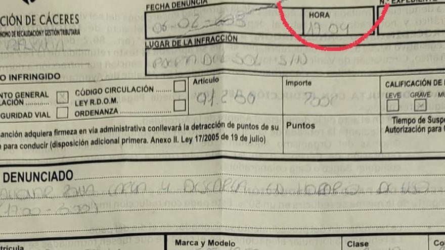 Multa de 200 euros por un aparcamiento de cuatro minutos en Plasencia