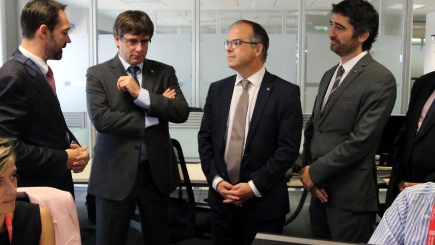 Puigdemont i Turull, aquest matí en un acte.