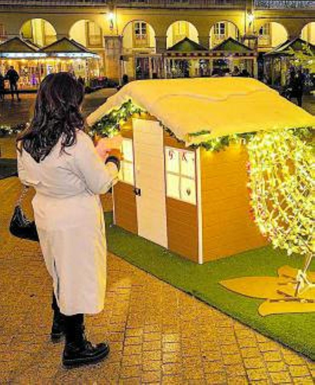 Poboado navideño en María Pita. // L. O.