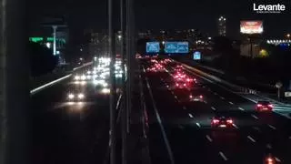 La Pista de Silla, más de diez años sin luz en una carretera por la que pasan 100.000 vehículos al día