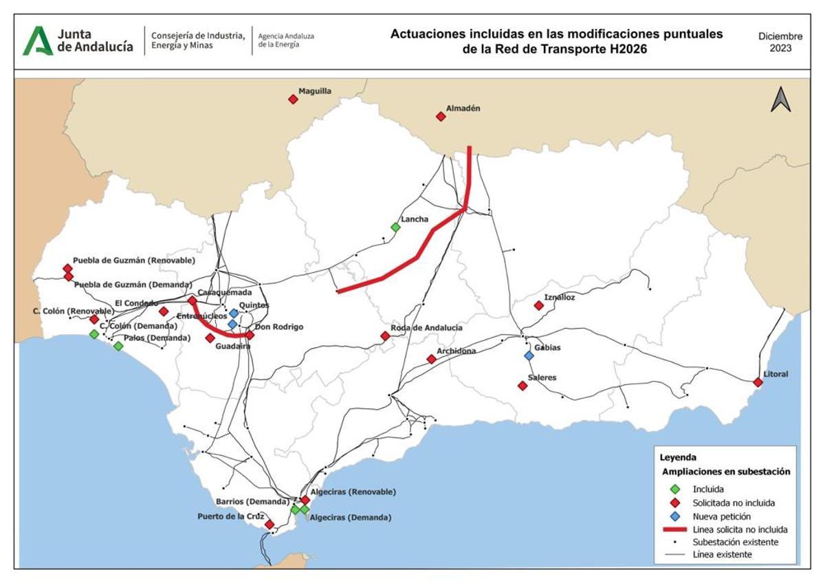 Mapa Andalucía Transporte H2026