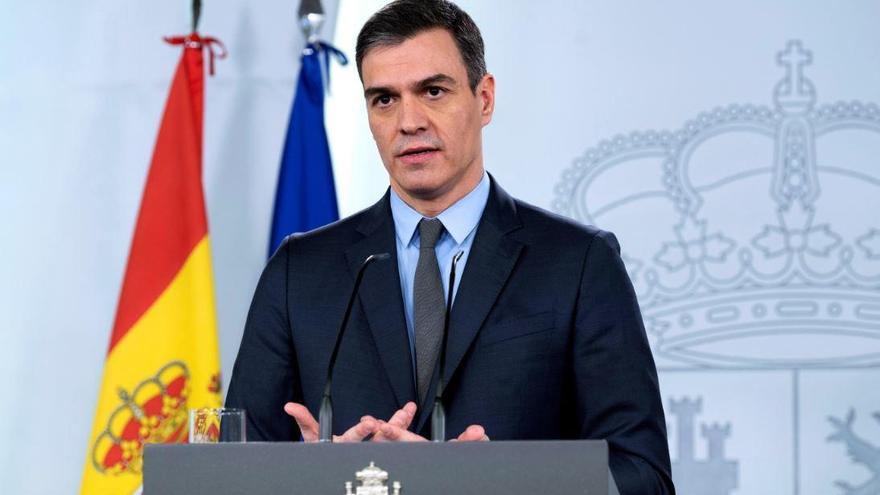 Ministerpräsident Pedro Sánchez bei einer TV-Ansprache (Archivbild).